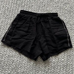 Elan Black High Waist Shorts